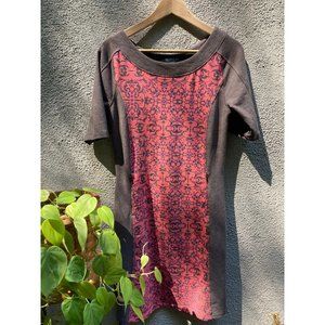 Title Nine Thick Knit Dress / coral and purple / S